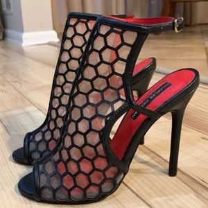 Charles Jourdan Honeycomb Mesh Bootie